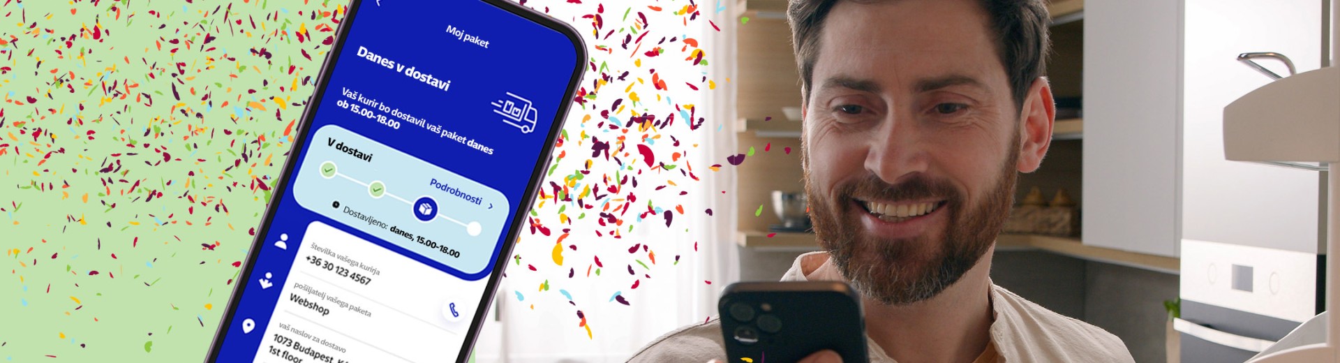 Moški s telefonom v roki